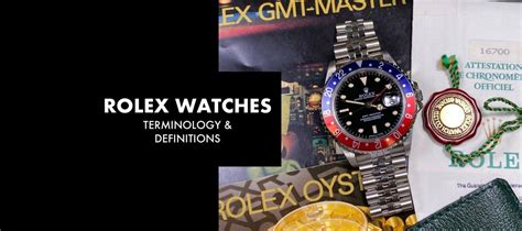 rolex vintage aging terms|rolex terminology.